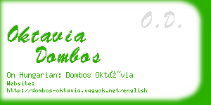 oktavia dombos business card